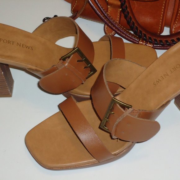 NEWPORT NEWS Leather Heels Size 9 1/2 - Picture 7 of 12